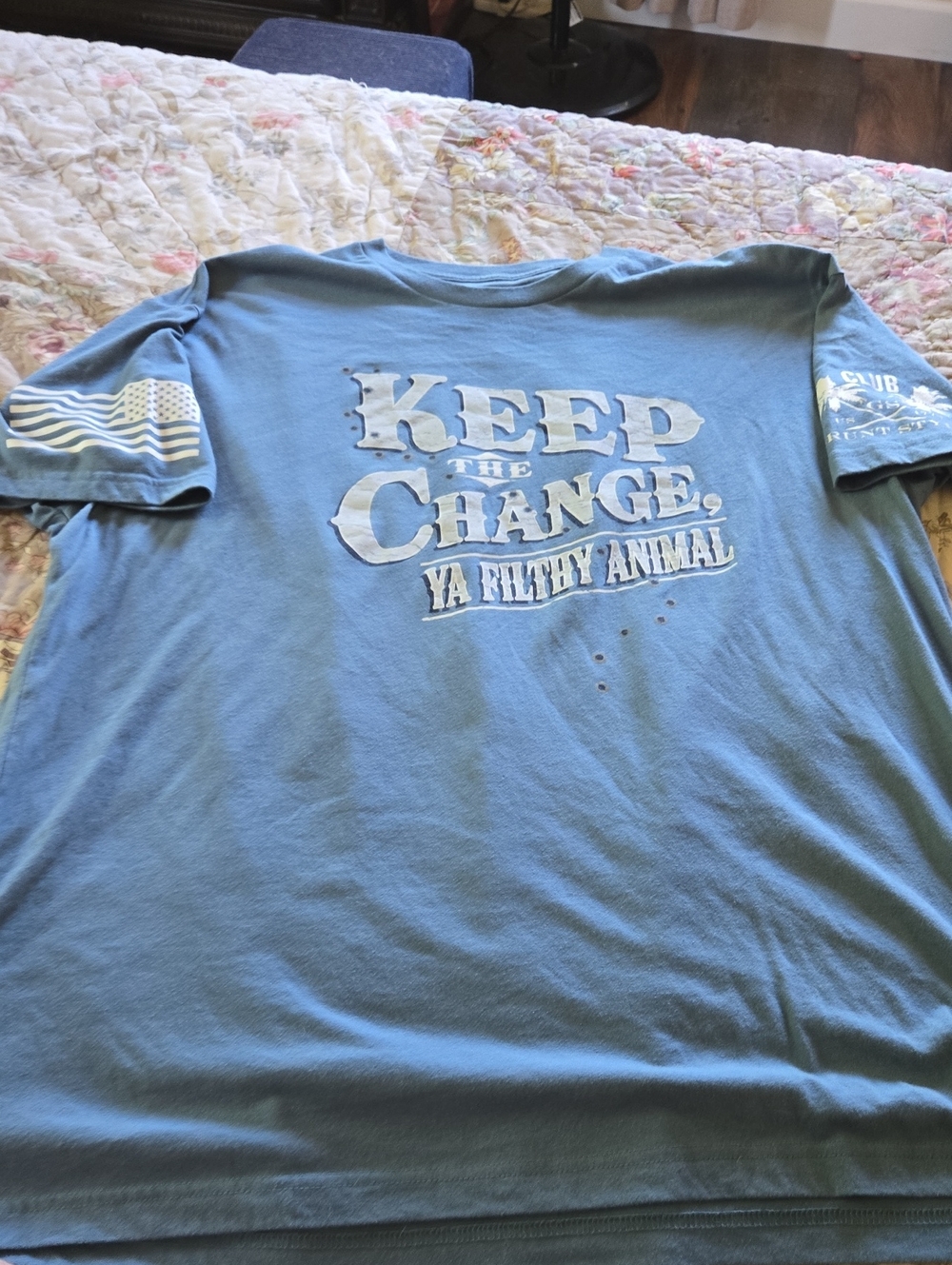 Grunt Style Light Blue 'Keep The Change' Graphic Tee